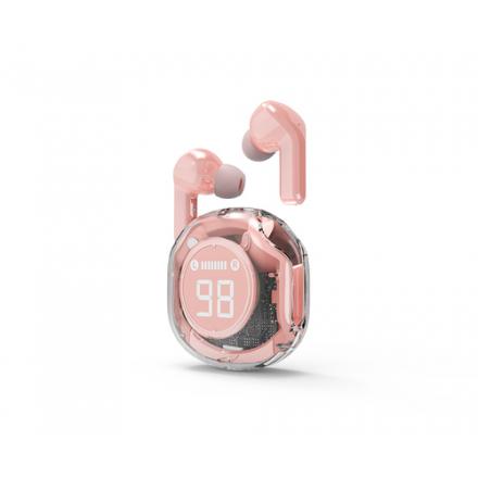 AURICULARES GEMBIRD IN-EAR TWS TRANSPARENTES ROSA