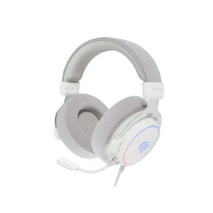 AURICULARES GAMING GENESIS 7.1 USB NEON 764 RGB BLANCO