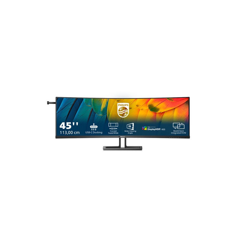 MONITOR 45" CURVO USB-C DP HDMI PHILIPS 45B1U6900C VA 5120x1440 75hz 4ms VESA 2x5W NEGRO
