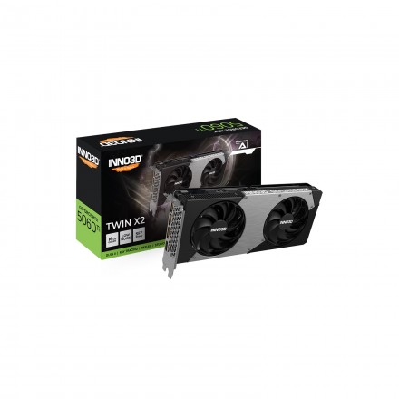 Tarjeta Gráfica INNO3D GeForce RTX 5060 Ti TWIN X2 16GB GDDR7 Reflex 2 RTX AI DLSS4