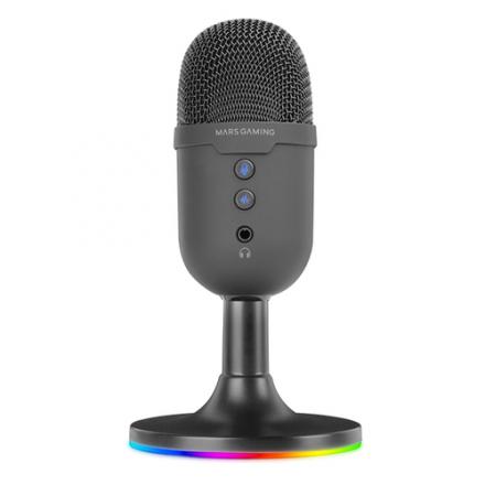 Mars gaming micrófono de estudio argb, silenciar