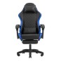 SILLA GAMER MARS GAMING MGCXBBL NEGRA Y AZUL RECLINABLE REPOSABRAZOS AJUSTABLE REPOSAPIES COJINES