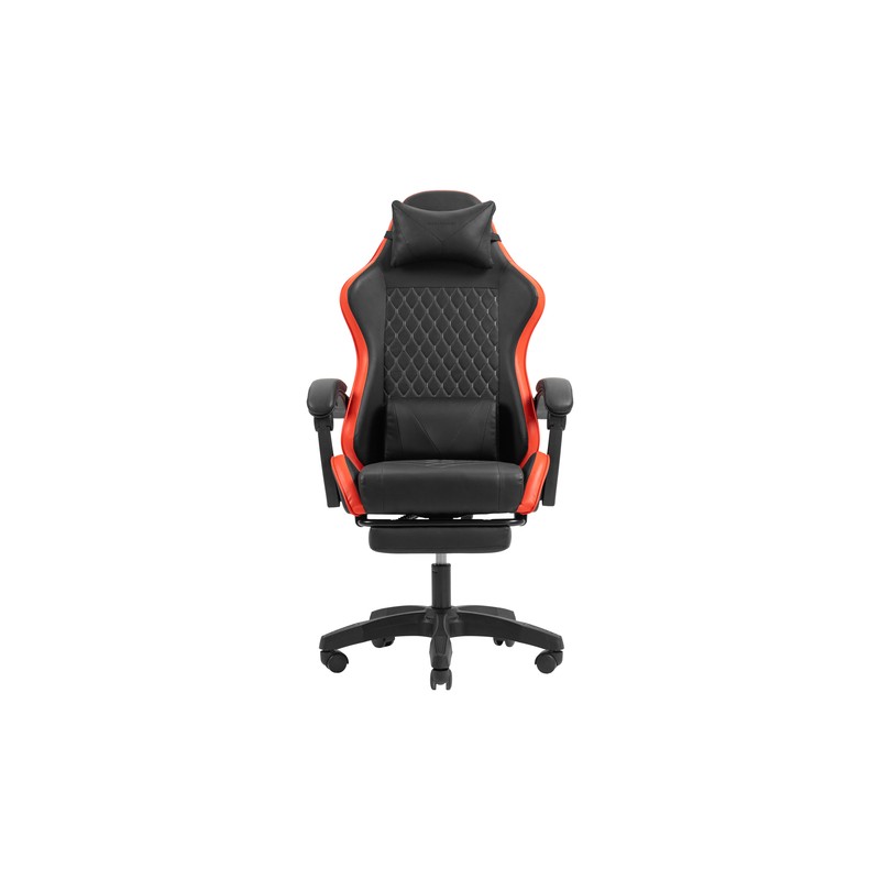 SILLA GAMER MARS GAMING MGCXBBL NEGRA Y ROJA RECLINABLE REPOSABRAZOS AJUSTABLE REPOSAPIES COJINES
