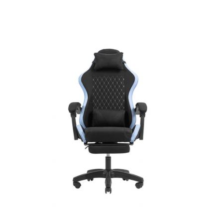 SILLA GAMER MARS GAMING MGCXFGRBL NEGRA Y AZUL RECLINABLE REPOSABRAZOS AJUSTABLE REPOSAPIES COJINES