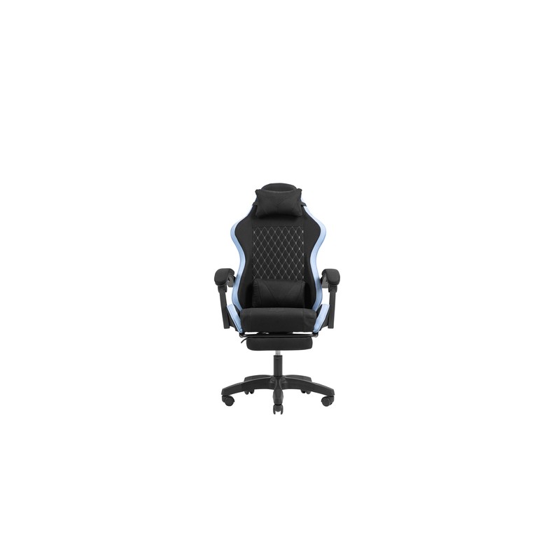 SILLA GAMER MARS GAMING MGCXFGRBL NEGRA Y AZUL RECLINABLE REPOSABRAZOS AJUSTABLE REPOSAPIES COJINES