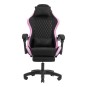SILLA GAMER MARS GAMING MGCXFGRBL NEGRA Y ROSA RECLINABLE REPOSABRAZOS AJUSTABLE REPOSAPIES COJINES