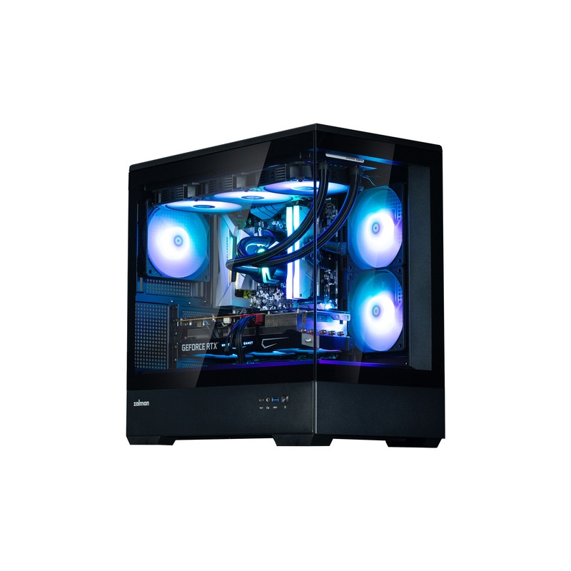 CAJA ZALMAN P30 MATX 3 X VENT 120MM ARGB 2XUSB 3.0 NEGRO S/N FUENTE