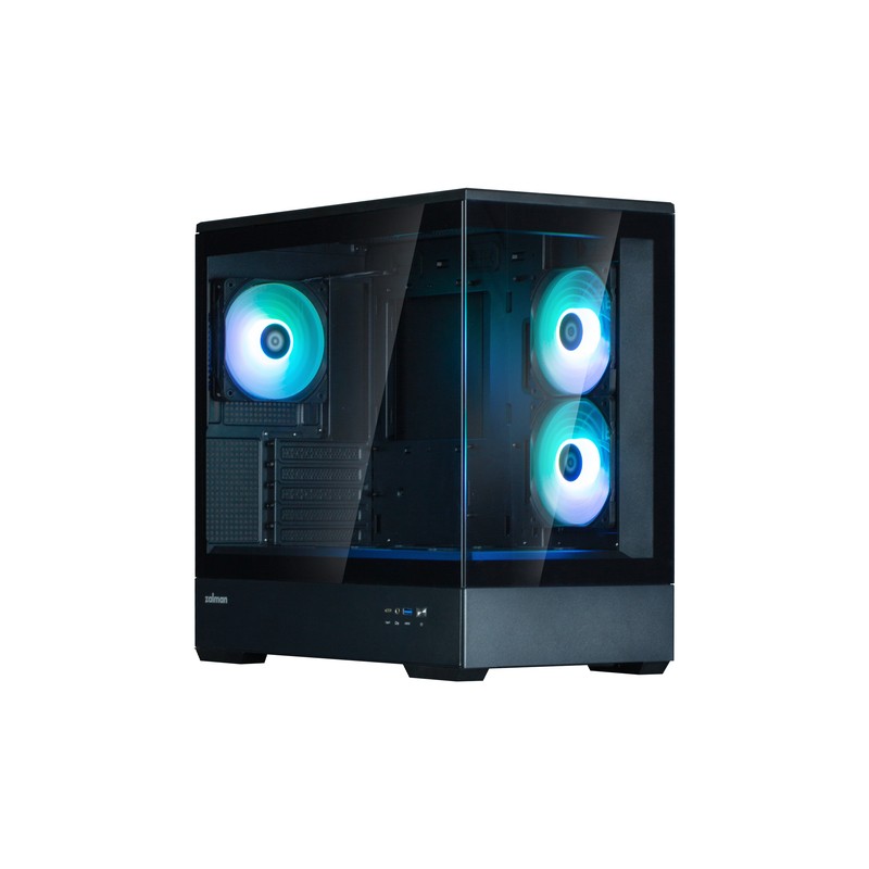 CAJA ZALMAN P30 V2 MATX 3 X VENT 120MM ARGB 2XUSB 3.0 NEGRO S/N FUENTE