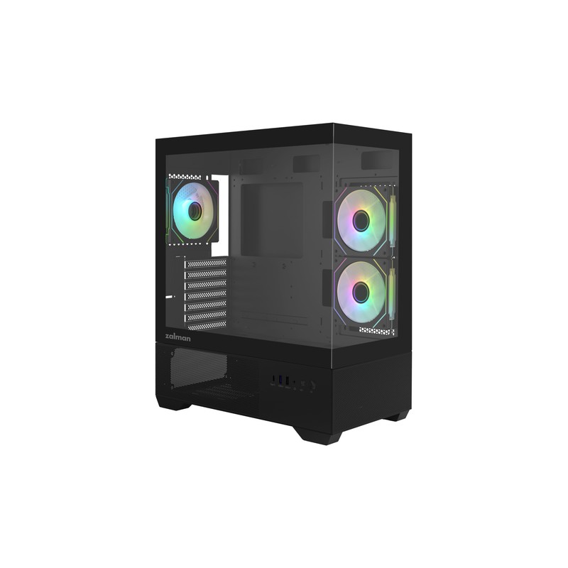 CAJA ZALMAN CHRONIX ATX 3 XVENT 120MM ARGB 1XUSB 3.0 NEGRO S/N FUENTE