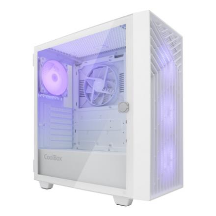 Coolbox caja gaming atx ga300 gridline white