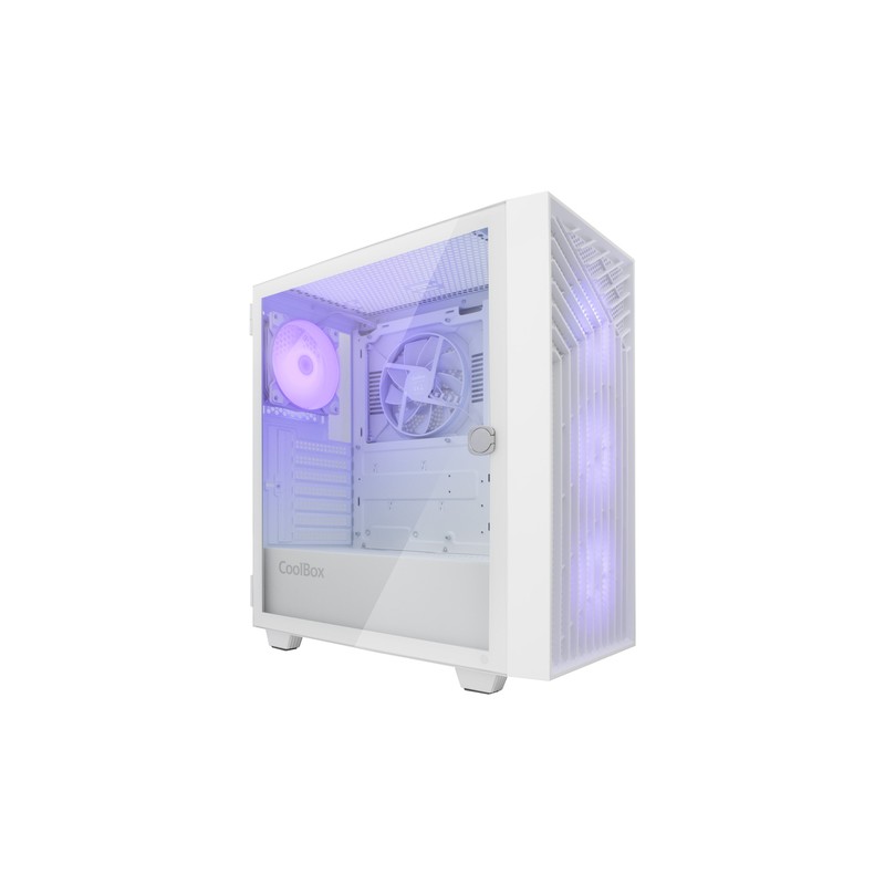 Coolbox caja gaming atx ga300 gridline white