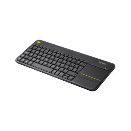 TECLADO LOGITECH k400 PLUS TOUCHPAD INGLES INALAMBRICO NEGRO