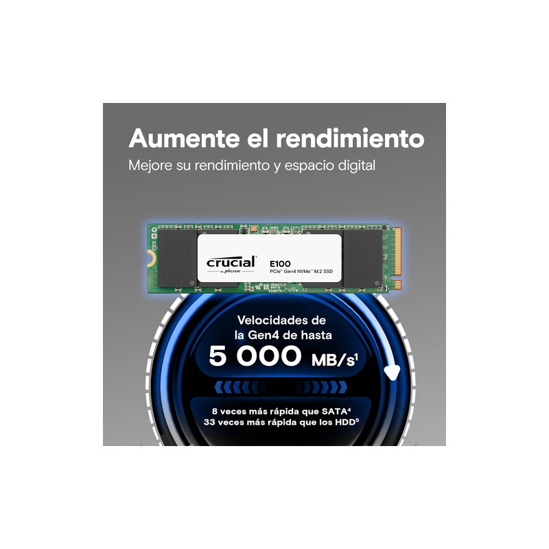 Crucial e100 ssd 2 tb m.2 pcie 4.0 nvme