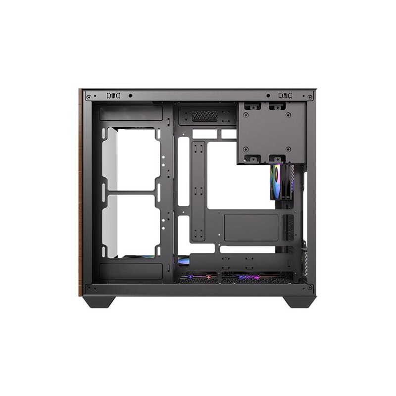 CAJA ANTEC CX800 ARGB ATX WOOD 2XVENT REV 120 MM 1X120MM 2XUSB SN FUENTE