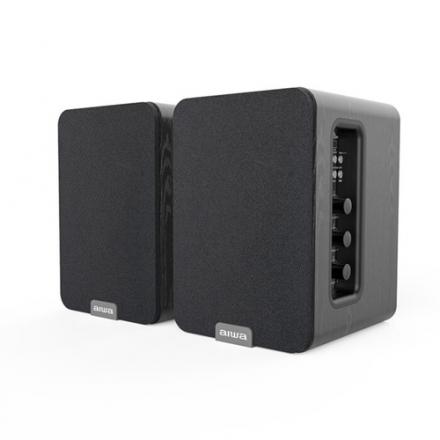 ALTAVOCES 2.0 HIFI AIWA ASPA200BK COLOR NEGRO 2x25W RMS HDMI ARC COAXIAL RCA BT 5.0 CONTROLES