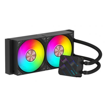 SISTEMA DE REFRIGERACION LIQUIDA ABYSM OCEANIC TIDE 240 Black ARGB DUAL FAN INTEL AMD