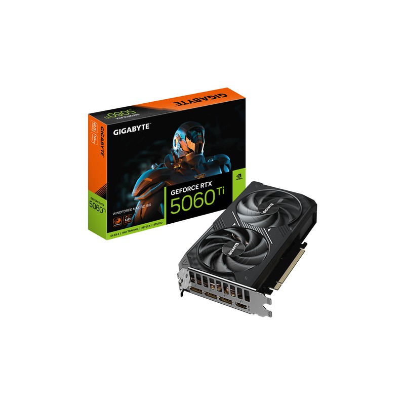 TARJETA GRAFICA GIGABYTE RTX 5060 TI WINDFORCE OC 8GB GDDR7