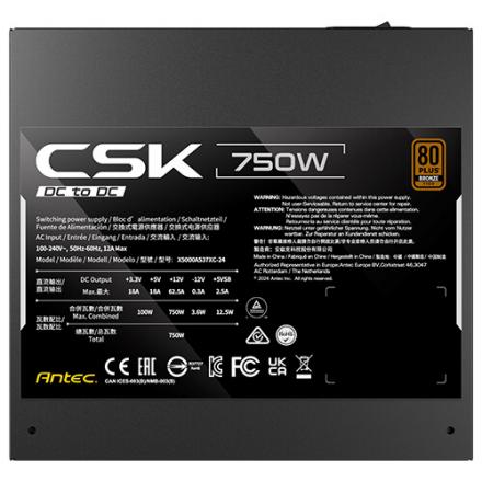 FUENTE ALIMENTACION ANTEC CSK750DC EC 80+ BRONZE ATX
