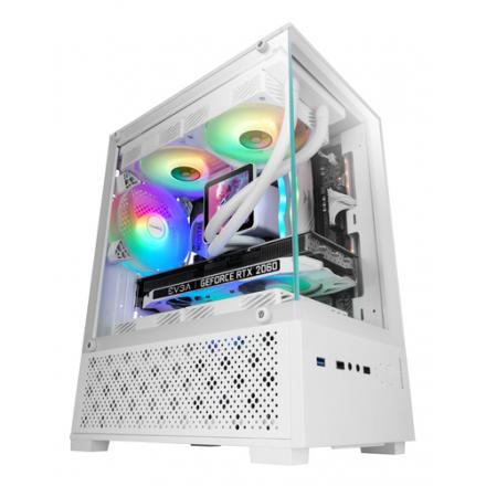 CAJA MICROATX GAMING MARS GAMING MC-SE2W BLANCO CRISTAL CONTINUO GPU 290mm 1x3.5 2x2.5