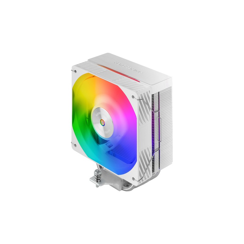 VENTILADOR CON DISIPADOR DE CPU MARS GAMING MCPUX4ARGB BLANCO ARGB PWM SI 120mm TDP 220W