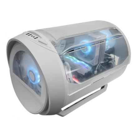 CAJA MICROATX GAMING MARS GAMING MCCYLON BLANCO DISEÑO TURBINA GPU 365mm 2x3.5 2x2.5