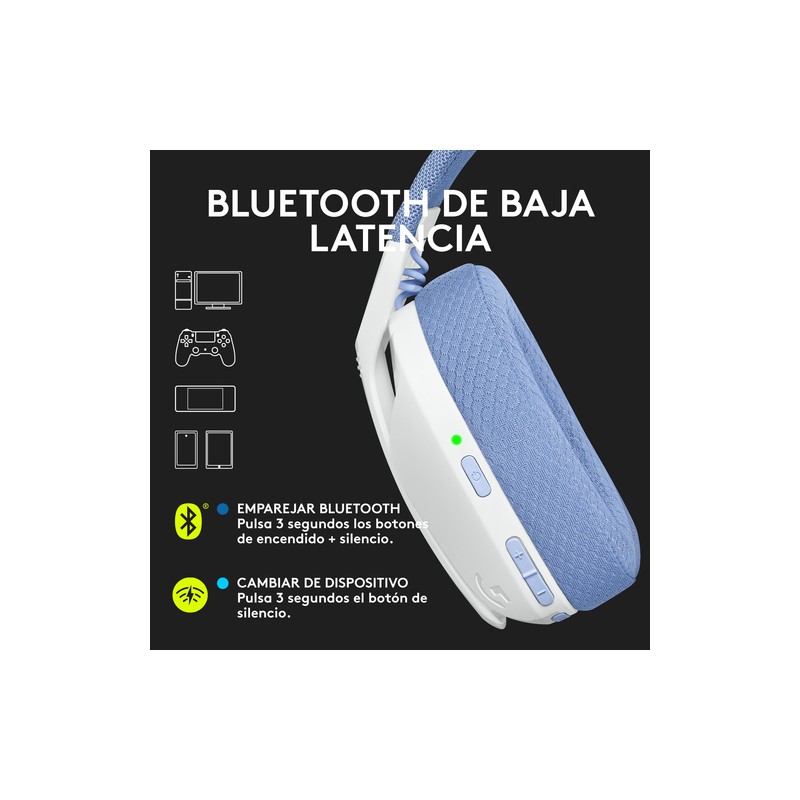 HEADSET BLUETOOTH LOGITECH G435 LIGHTSPEED DOLBY ATMOS WINDOWS SONIC NEGRO AMARILLO