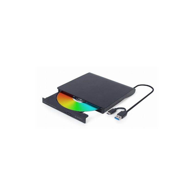 UNIDAD DE DVD USB EXTERNA GEMBIRD NEGRA