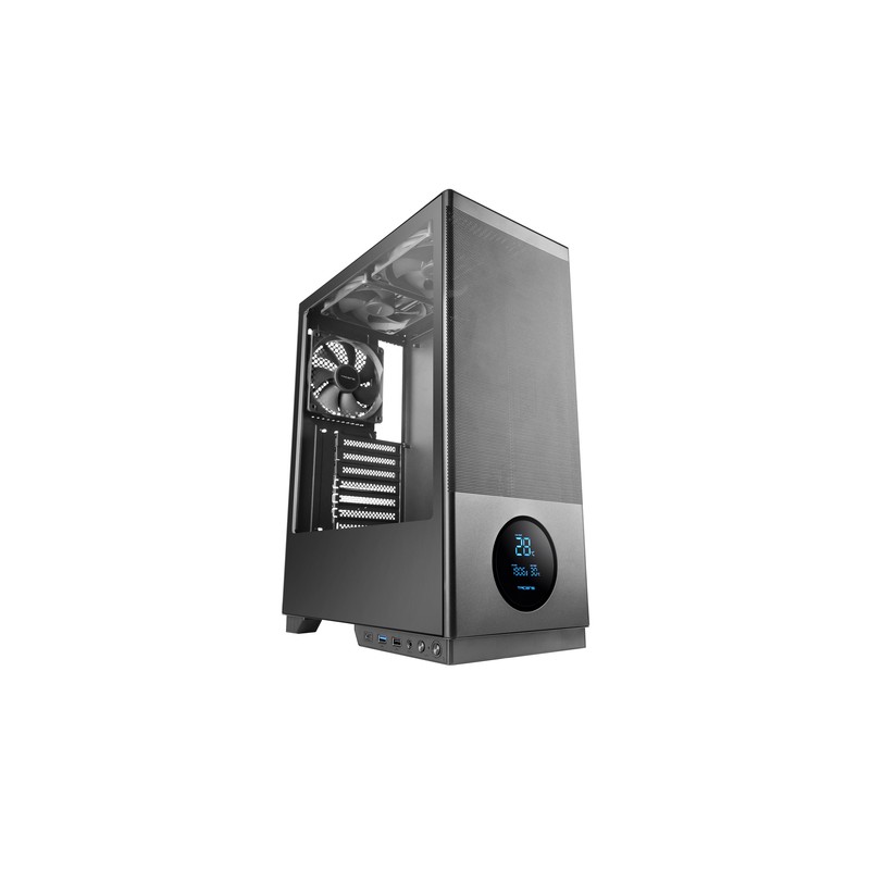 CAJA ATX SEMITORRE 2SAGITTA20 GPU MAX 332mm 1x3.5 2x2.5 COLOR NEGRO PANTALLA DIGITAL EDICION 20 ANIV