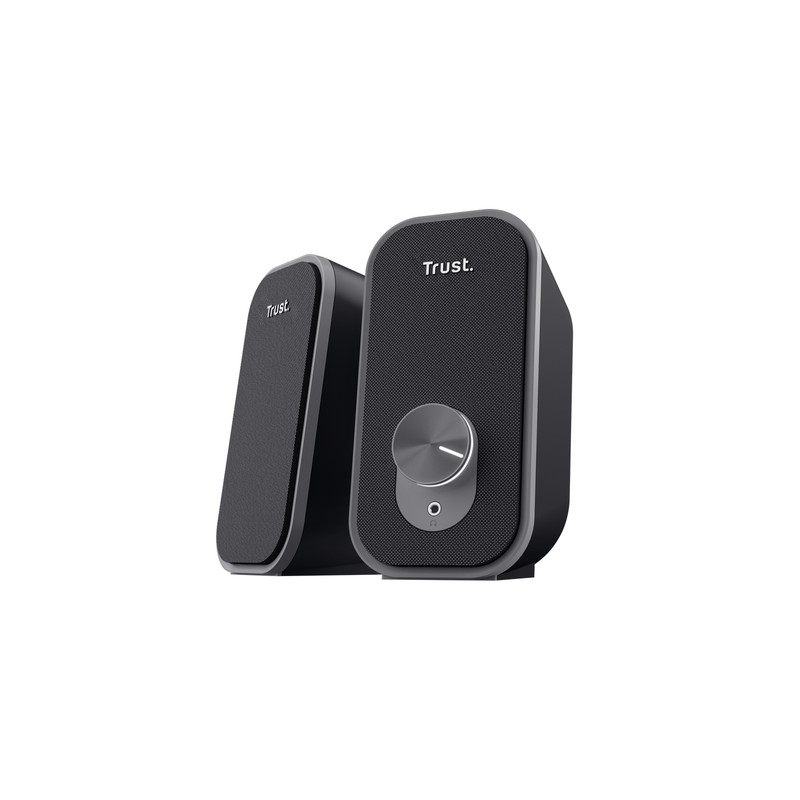 ALTAVOCES 2.0 TRUST ADOR 12W COLOR NEGRO JACK 3.5mm CONTROL DE VOLUMEN ALIMENTADO POR USB