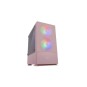 CAJA MICROATX GAMING MARS GAMING MCZ PINK FRONTAL MESH CON 2xVENTILADOR RGB VENTANA LATERAL TOTAL US