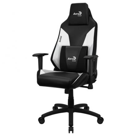 SILLA GAMER AEROCOOL ADMIRAL DISEÑO GAMING PROFESIONAL NEGRA CON DETALLES EN BLANCO SISTEMA AIR REPO