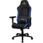 SILLA GAMING AEROCOOL CROWN DISEÑO PREMIUM CUERO SINTETICO AEROWEAVE NEGRA CON DETALLES EN AZUL REPO