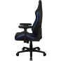 SILLA GAMING AEROCOOL CROWN DISEÑO PREMIUM CUERO SINTETICO AEROWEAVE NEGRA CON DETALLES EN AZUL REPO
