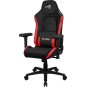 SILLA GAMING AEROCOOL CROWN DISEÑO PREMIUM CUERO SINTETICO AEROWEAVE NEGRA CON DETALLES EN ROJO REPO