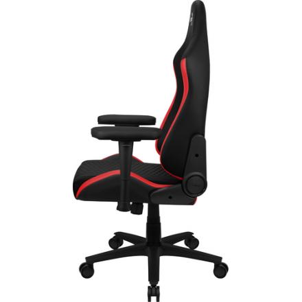 SILLA GAMING AEROCOOL CROWN DISEÑO PREMIUM CUERO SINTETICO AEROWEAVE NEGRA CON DETALLES EN ROJO REPO