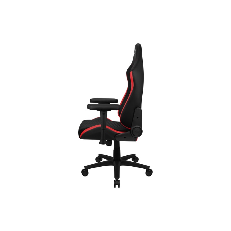 SILLA GAMING AEROCOOL CROWN DISEÑO PREMIUM CUERO SINTETICO AEROWEAVE NEGRA CON DETALLES EN ROJO REPO
