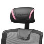SILLA ERGONOMICA MARS GAMING MGC-ERGO NEGRA CON DETALLES EN ROSA RESPALDO EN MALLA TRANSPIRABLE AJUS