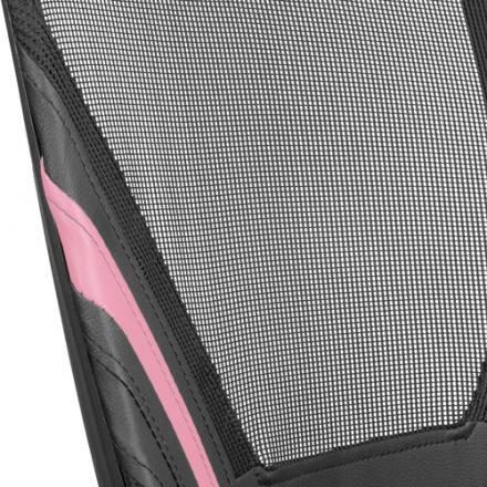 SILLA ERGONOMICA MARS GAMING MGC-ERGO NEGRA CON DETALLES EN ROSA RESPALDO EN MALLA TRANSPIRABLE AJUS