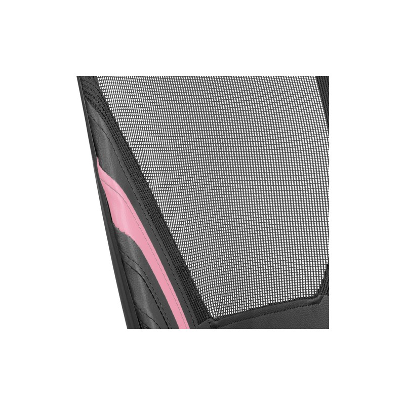 SILLA ERGONOMICA MARS GAMING MGC-ERGO NEGRA CON DETALLES EN ROSA RESPALDO EN MALLA TRANSPIRABLE AJUS
