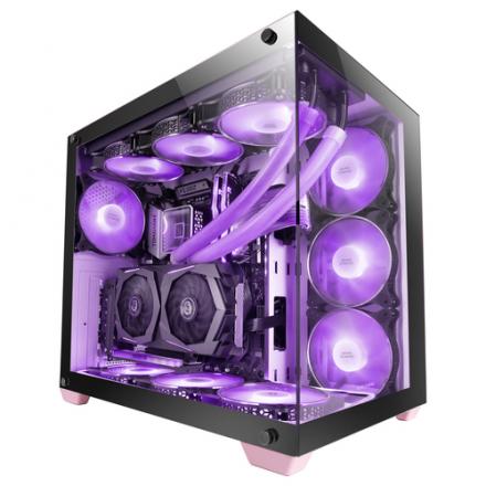 CAJA E-ATX TORRE GAMING MARS GAMING MCV4 PINK XXL PREMIUM CUSTOM DOBLE VENTANA DE CRISTAL TEMPLADO C