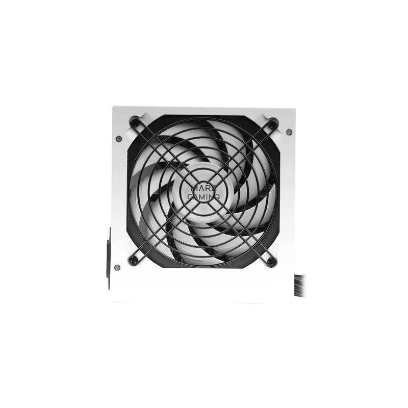 FUENTE DE ALIMENTACION MARS GAMING MPIII 850W, EFICIENCIA 85% PFC ACTIVO VENT 12x12 14db WHITE