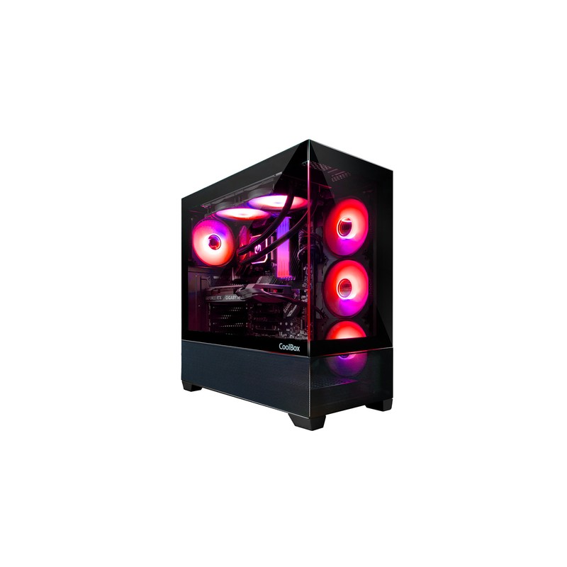 CAJA ATX GAMING GA250 COOLBOX COO-CHA-GA250-0 CRISTAL 4XVENT.ARGB GRAFICA 400MM