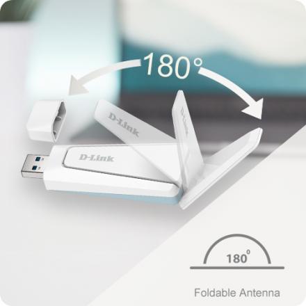 USB WIFI 6 D-LINK AX1800 HASTA 574MBPS EN 2,4GHZ Y 1200MB EN 5GHZ WPA3 OFDMA USB 3.0