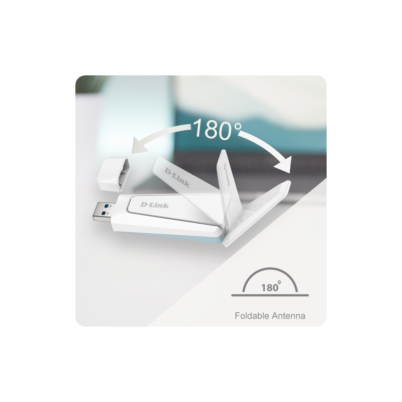 USB WIFI 6 D-LINK AX1800 HASTA 574MBPS EN 2,4GHZ Y 1200MB EN 5GHZ WPA3 OFDMA USB 3.0