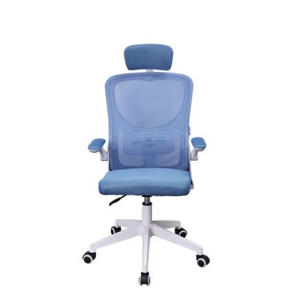 SILLA ERGONOMICA MARS GAMING MGCERGOPLUSWBL AZUL Y BLANCO MALLA TRANSPIRABLE REPOSACABEZAS