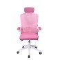 SILLA ERGONOMICA MARS GAMING MGCERGOPLUSWPK ROSA Y BLANCO MALLA TRANSPIRABLE REPOSACABEZAS