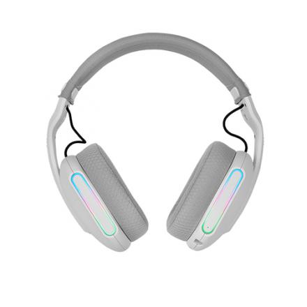 HEADSET BLUETOOTH MARS GAMING MHWPRO 7.1 TECNOLOGIA 3D BT 2.4GHz JACK 3.5mm ARGB BAT 40h BLANCO