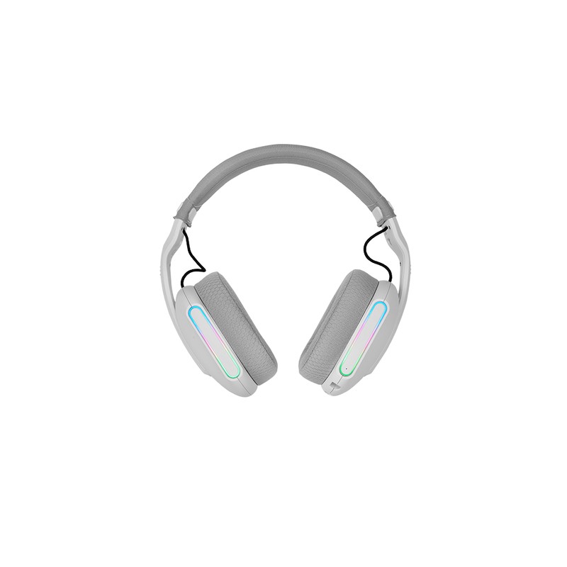 HEADSET BLUETOOTH MARS GAMING MHWPRO 7.1 TECNOLOGIA 3D BT 2.4GHz JACK 3.5mm ARGB BAT 40h BLANCO