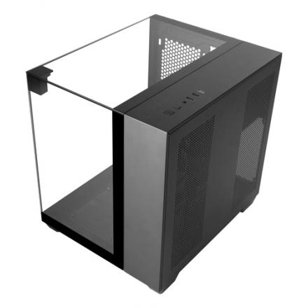 CAJA MICROATX GAMING MARS GAMING MCVISIONM TRIPLE CRISTAL TEMPLADO GPU 330mm 1x3.5 1x2.5 NEGRO