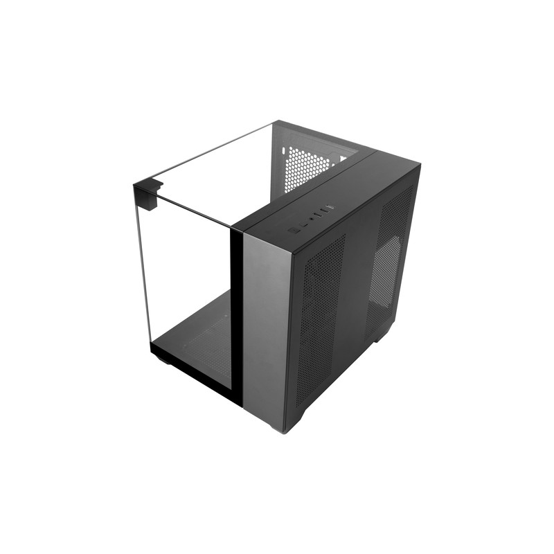 CAJA MICROATX GAMING MARS GAMING MCVISIONM TRIPLE CRISTAL TEMPLADO GPU 330mm 1x3.5 1x2.5 NEGRO